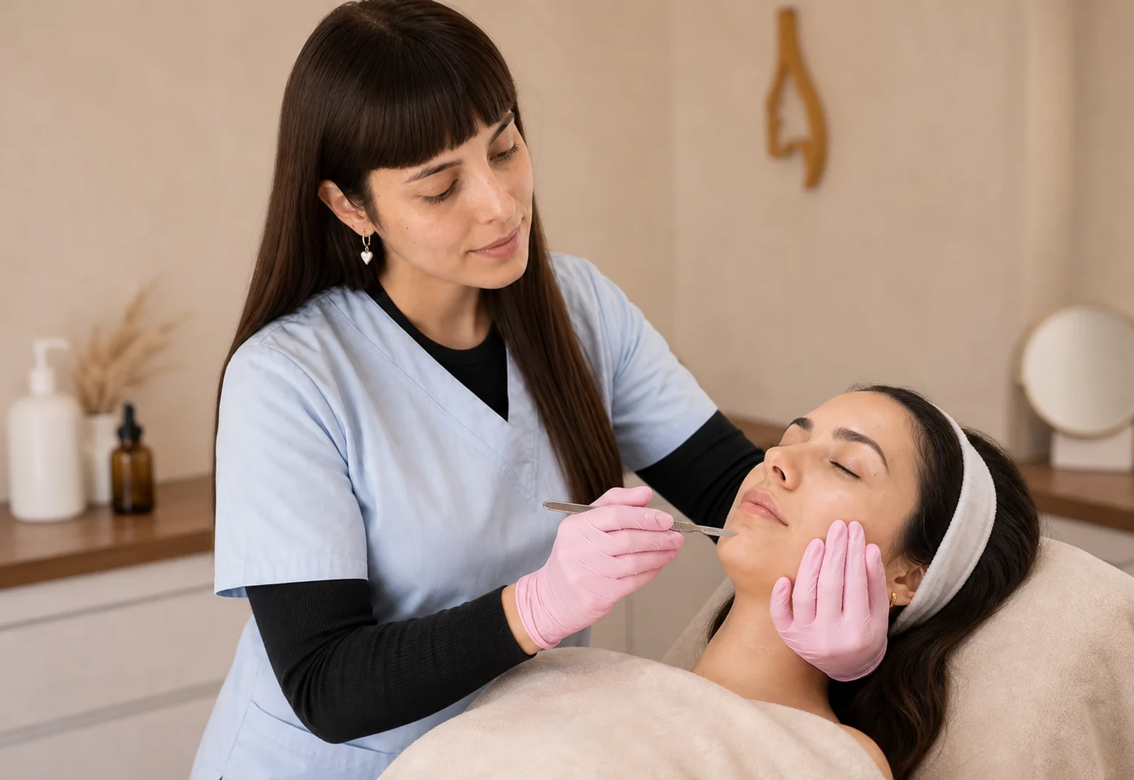 Limpieza con Dermaplaning en JF Skin & Hair Studio